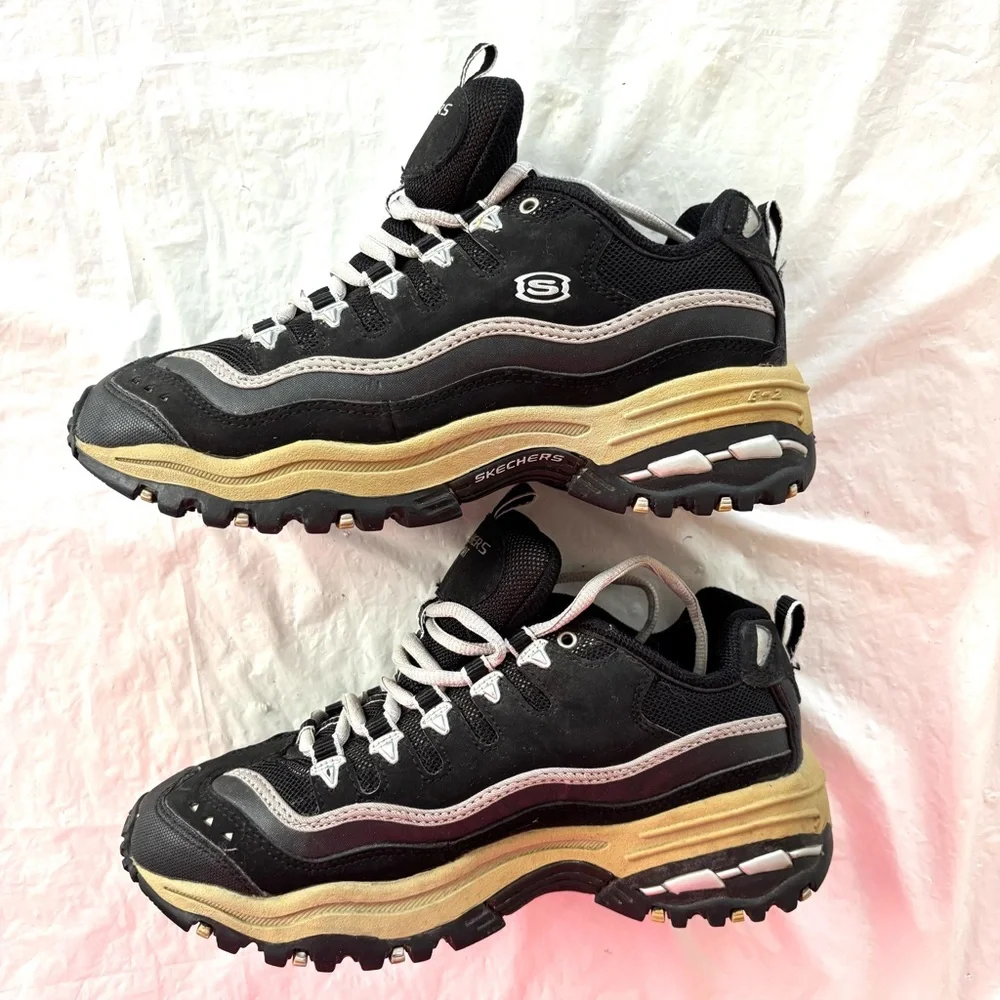 NWOT Skechers Sport Energy 2 1817 Black white Casual Sneakers SZ 5